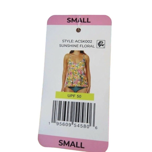 Anne Cole LTD Edition XS Swim Pullover Triangle Tankini Top (Sunshine Floral) - Picture 7 of 8